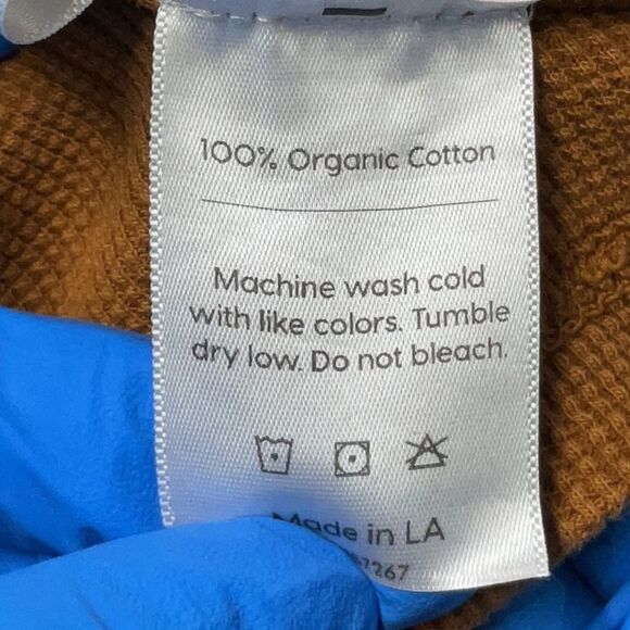 Mate The Label Organic Cotton Thermal Long Sleeve Tee Shirt Size Large - Picture 5 of 6